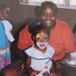Historical Photo (1990's) Painted Face Elementary Student