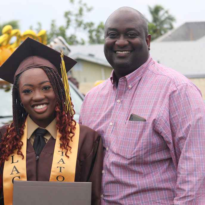 Graduating Student with parent